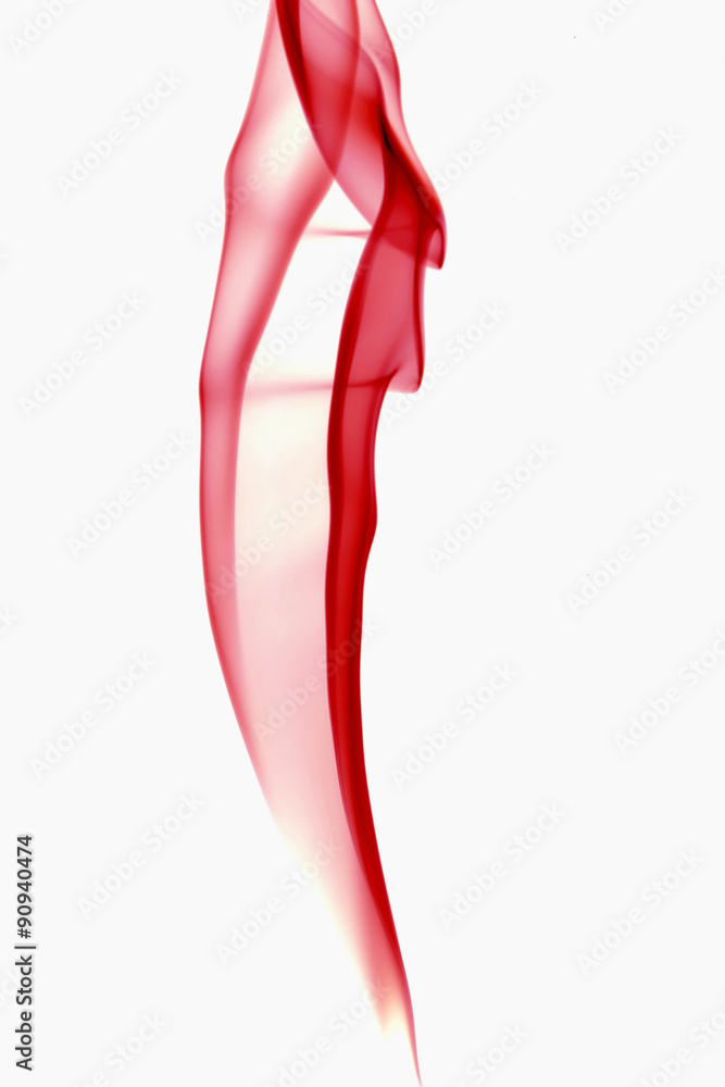 Fototapeta premium abstract red smoke on white background