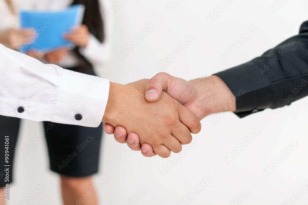 successful handshake of two businessmen