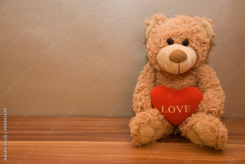 Teddy bear with a red heart Teddy bear with a red heart