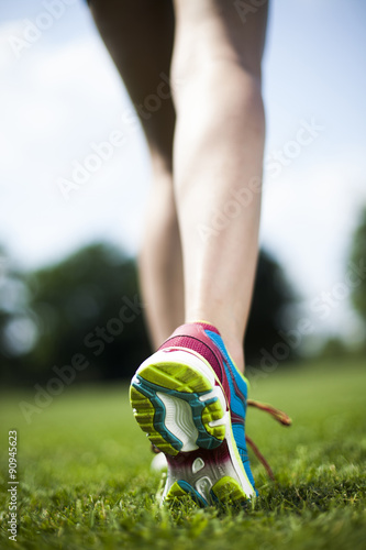 Close up of feet of a runner, training concept