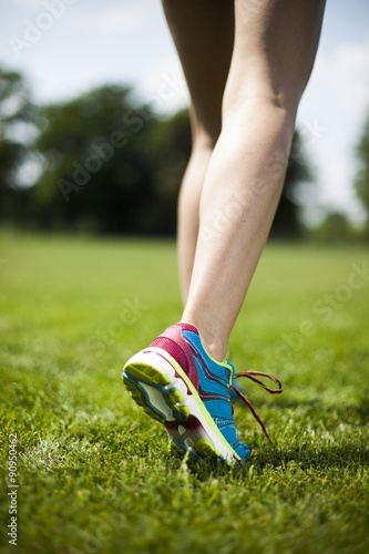 Close up of feet of a runner, training concept