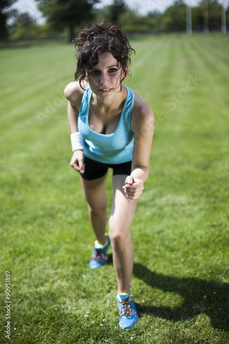 Young fitness woman running  Training and healthy lifestyle