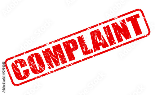 Complaint red stamp text