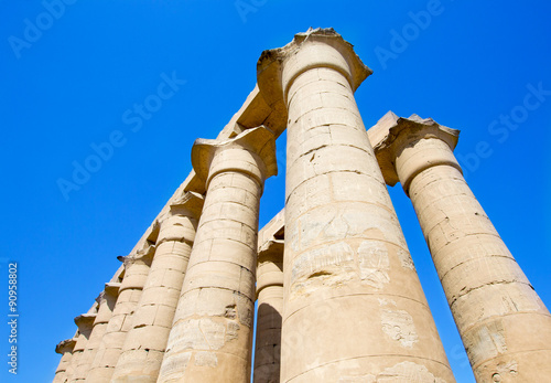 Ancient ruins of Karnak temple in Egypt photo