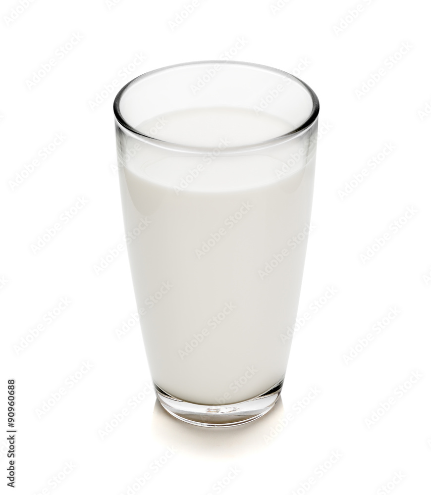 glass of milk isolated on white glass of milk isolated on white