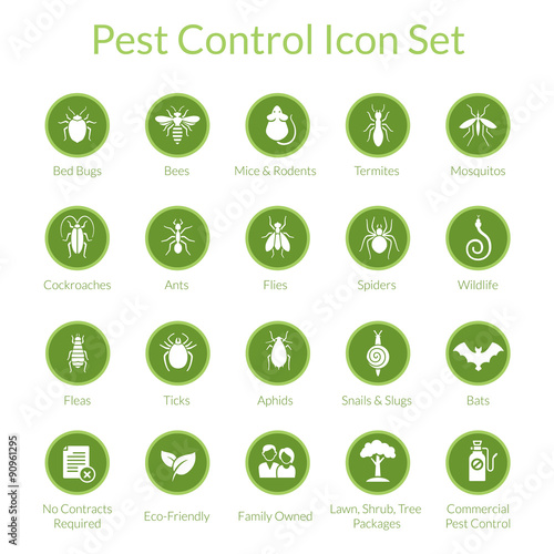 Pest Control Icon set photo