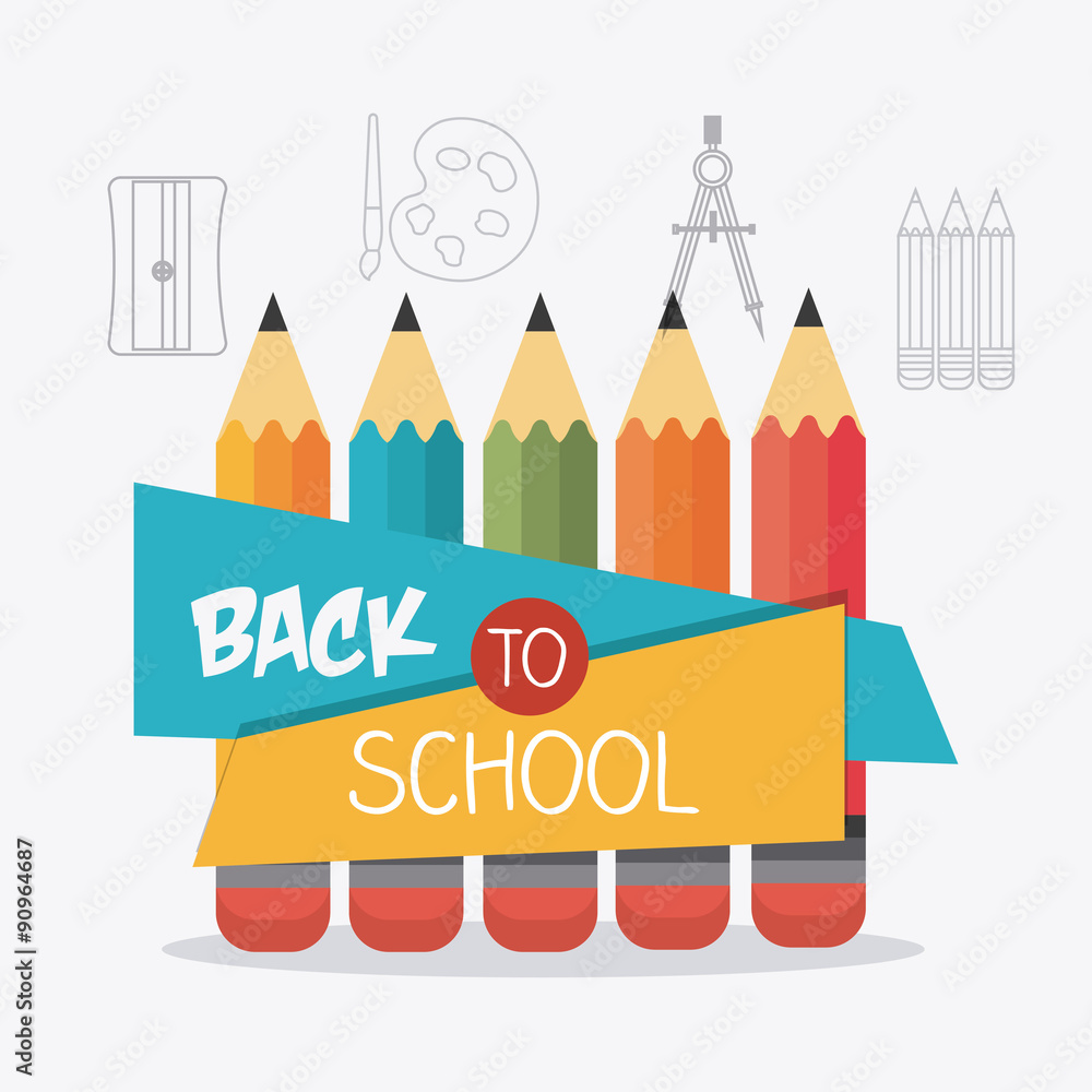 Naklejka premium Back to school design.