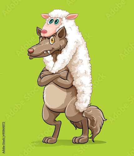 Wolf wearing sheep fur