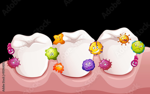 Bacteria in human teeth