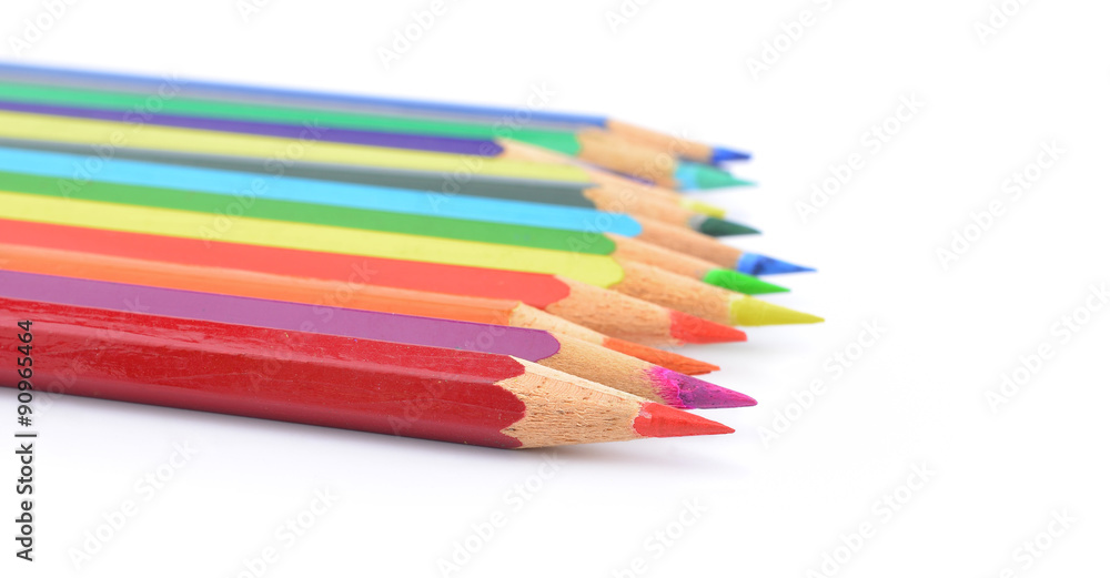 Colour pencils isolated on white background Colour pencils isolated on white background