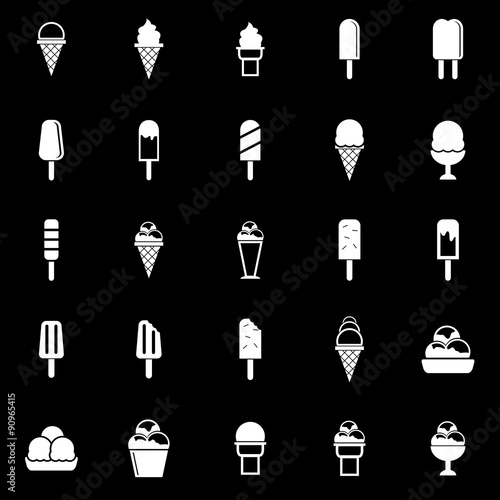 Ice cream icons on white background