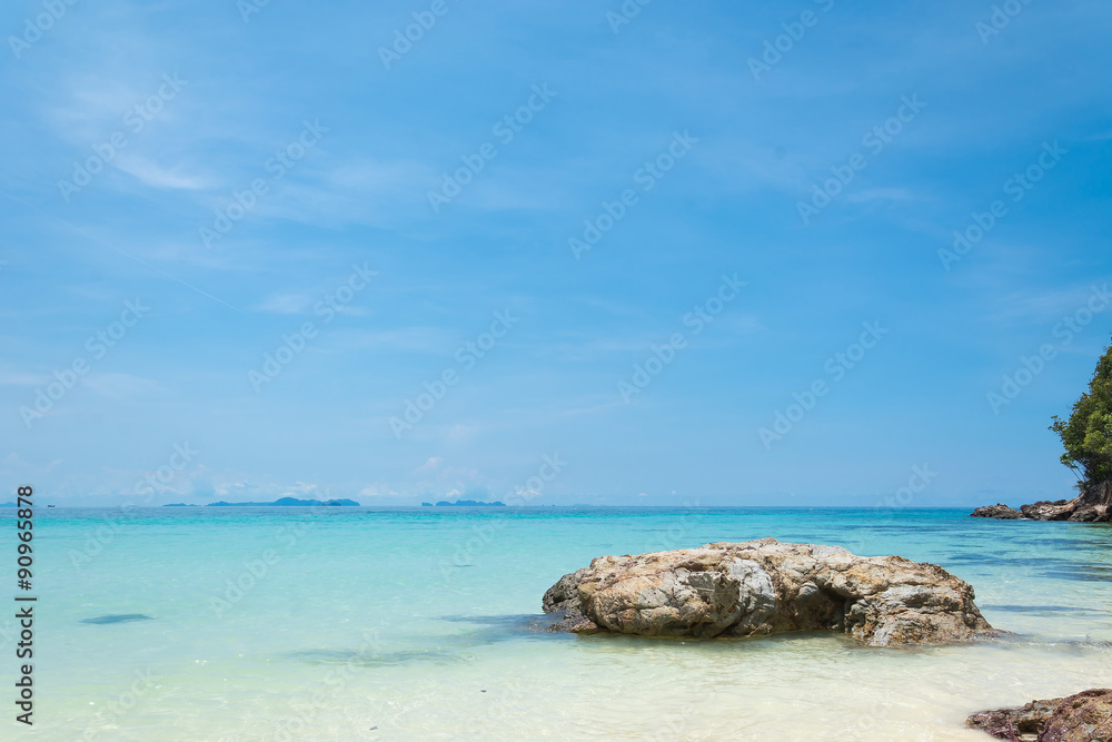 blue sky with sea and rock blue sky with sea and rock