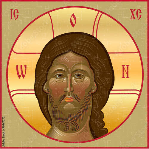 Vintage icon of Jesus