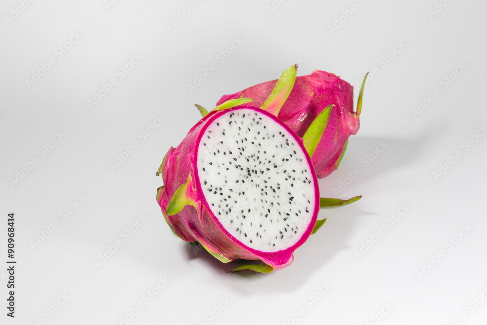 Dragon fruit on white background Dragon fruit on white background