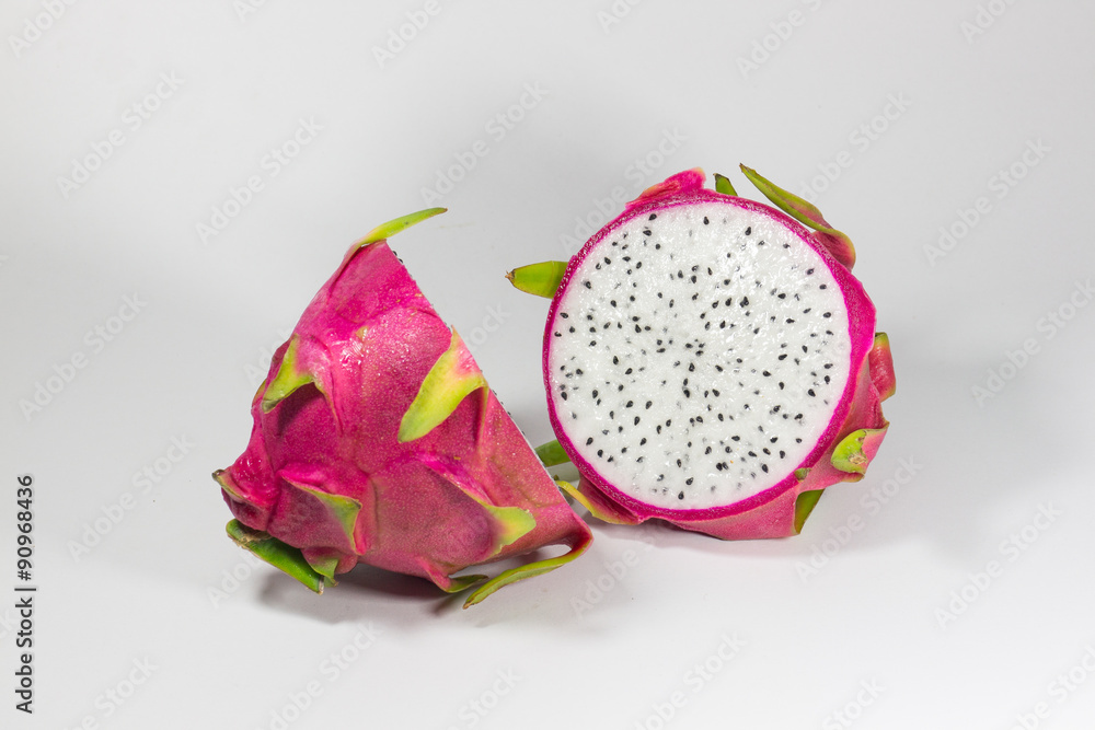 Dragon fruit on white background Dragon fruit on white background