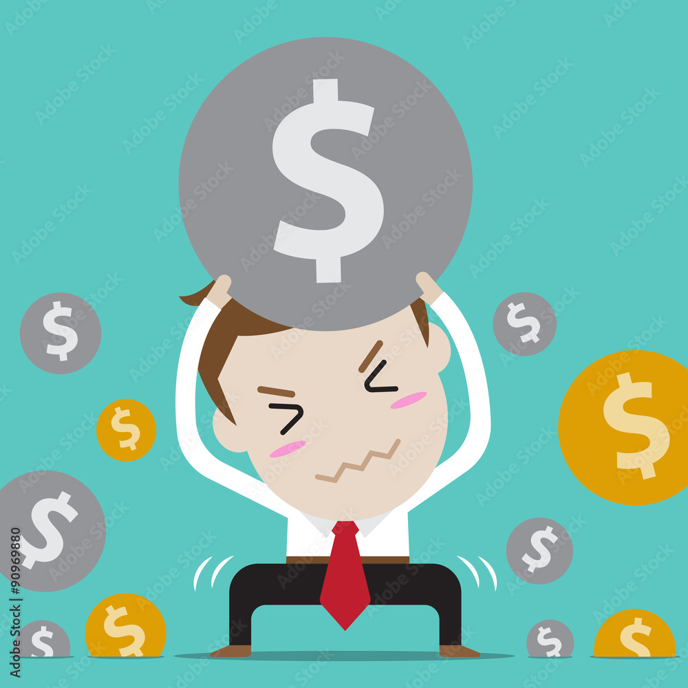 businessman with economy and financial crisis. (Set of business people about economy and finance) businessman with economy and financial crisis. (Set of business people about economy and finance)