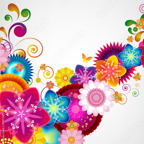 Gift festive floral design background.