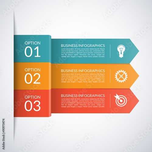 Vector arrow business infographic template. 