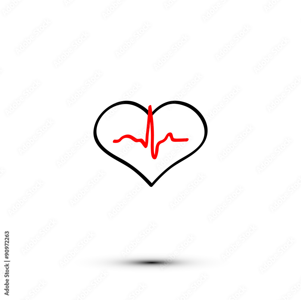 Abstract heart and ecg Abstract heart and ecg