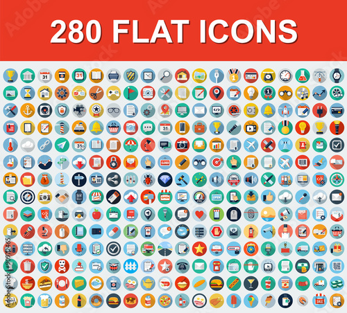 280 Universal Flat Icons