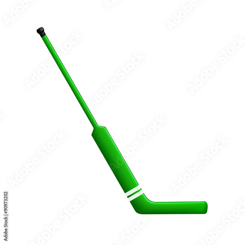 Hockey stick for goalie in green design