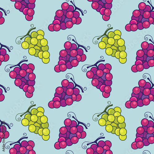 Autumn Grape Seamless Pattern