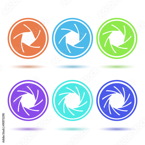 Colored aperture icons
