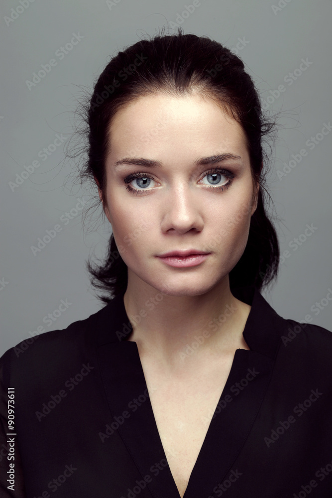 happy young woman smiling happy young woman smiling