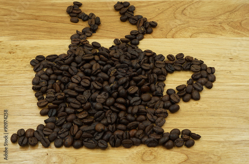 coffee beans in cup style picture