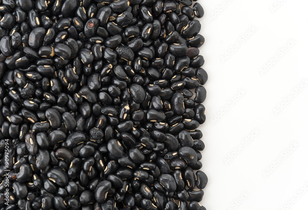 black beans on white background black beans on white background