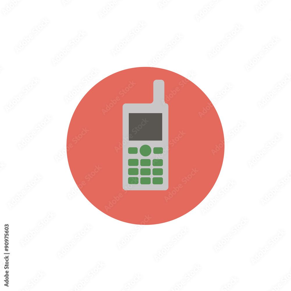 Flat web icon of cell phone Flat web icon of cell phone