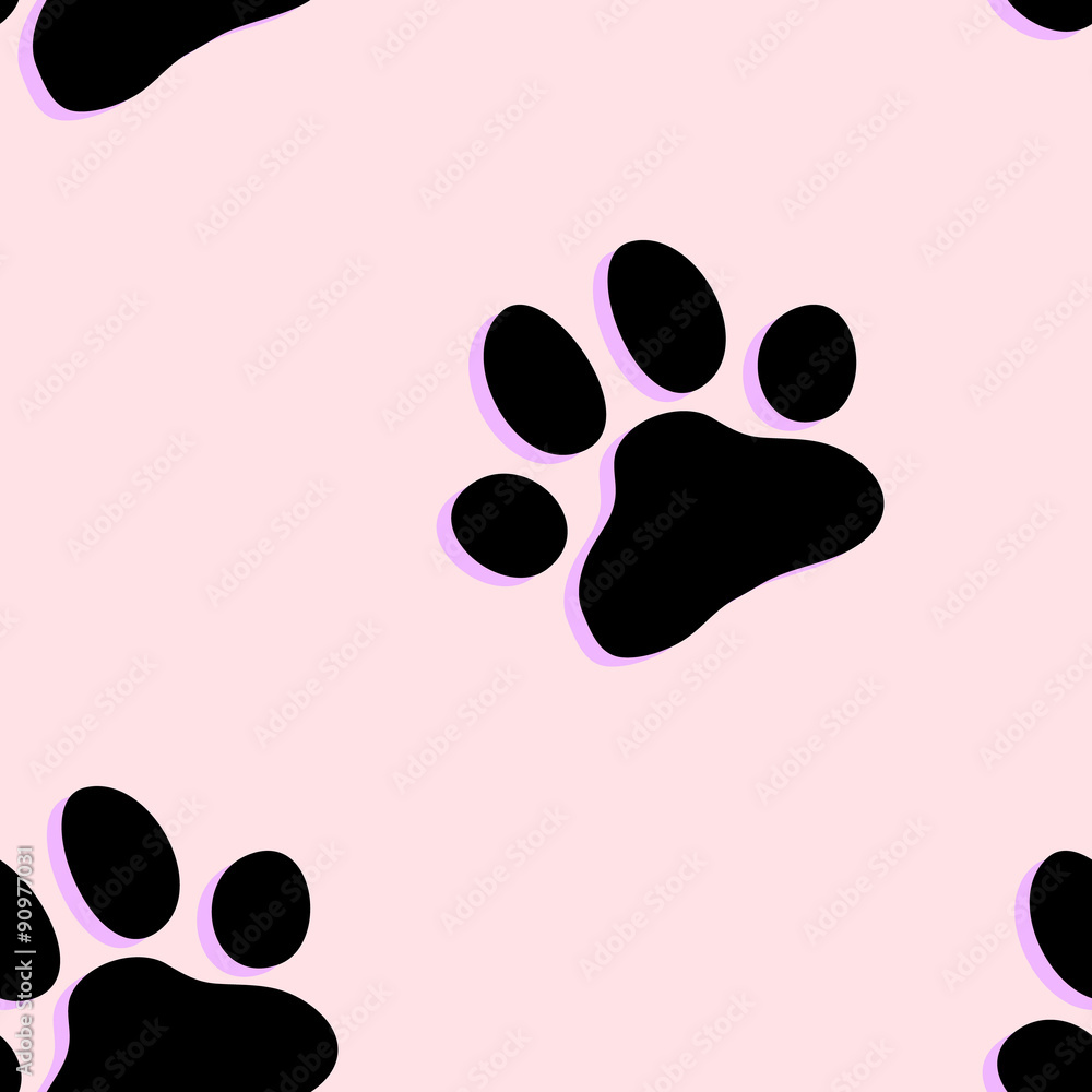 Dog paw zoo pattern for animal and textile Dog paw zoo pattern for animal and textile