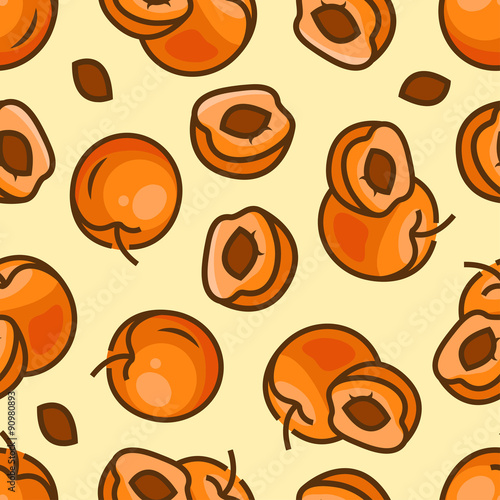 apricot seamless pattern