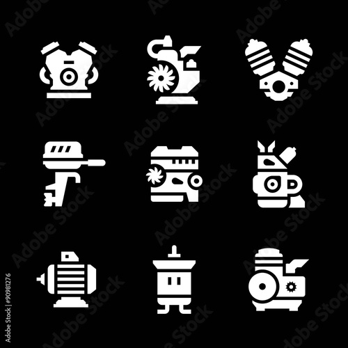 Set icons of motor and engine