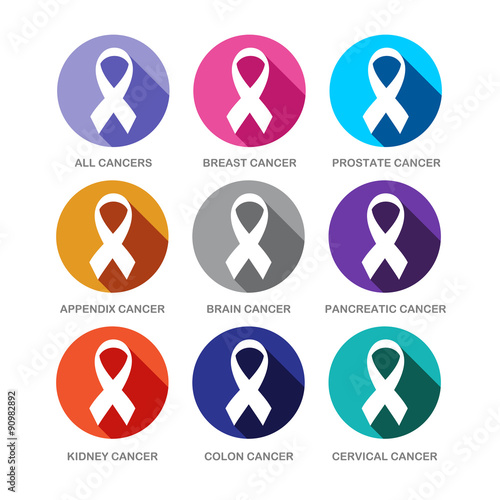 Cancer Ribbon Icons #1