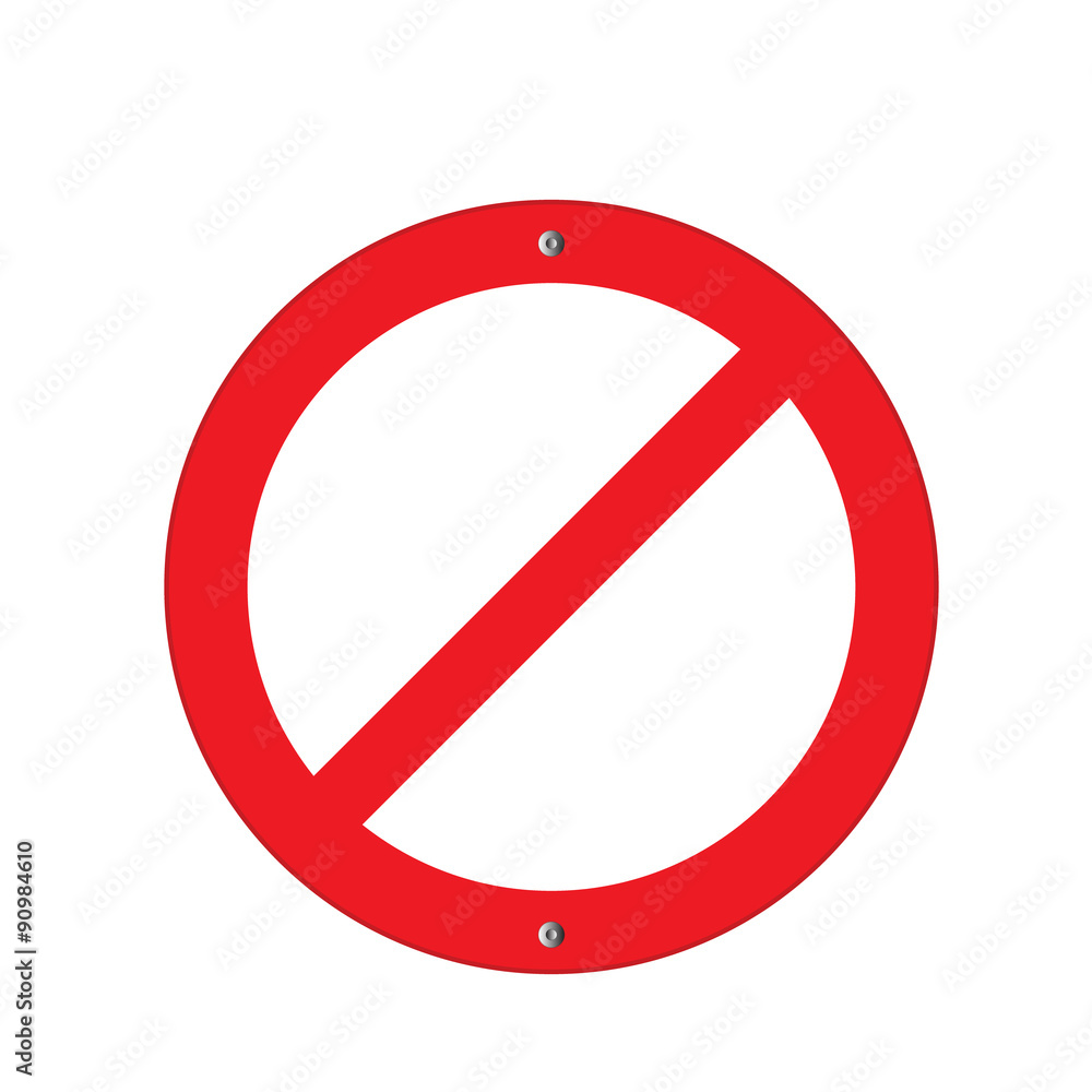 Prohibition Sign . Vector illustrations Prohibition Sign . Vector illustrations