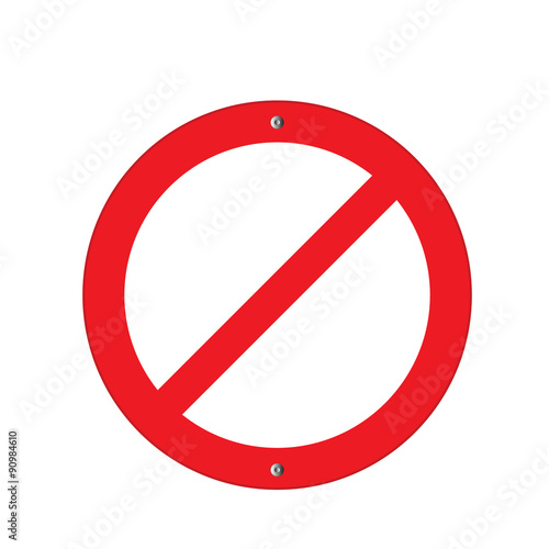 Prohibition Sign . Vector illustrations