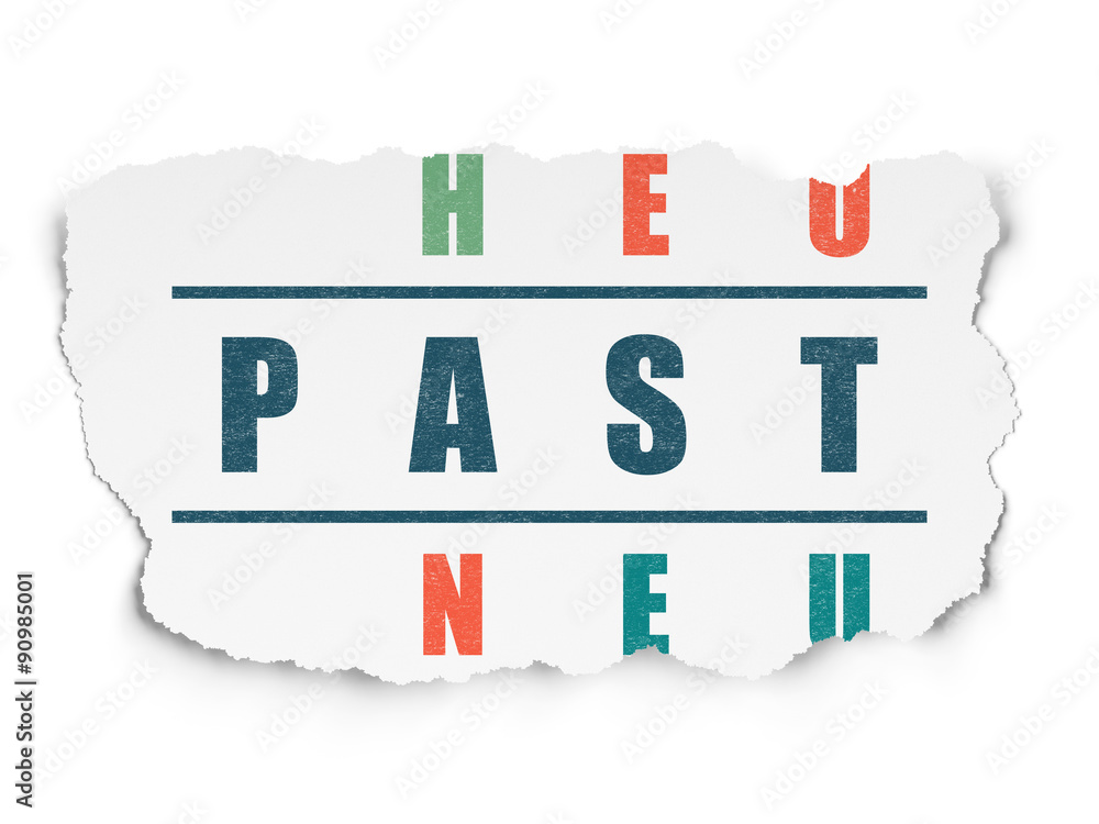 Timeline concept: word Past in solving Crossword Puzzle Stock Timeline concept: word Past in solving Crossword Puzzle Stock