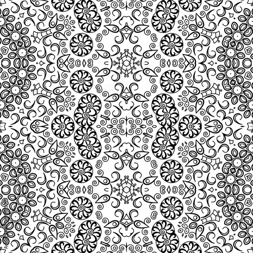 Abstract seamless outline pattern