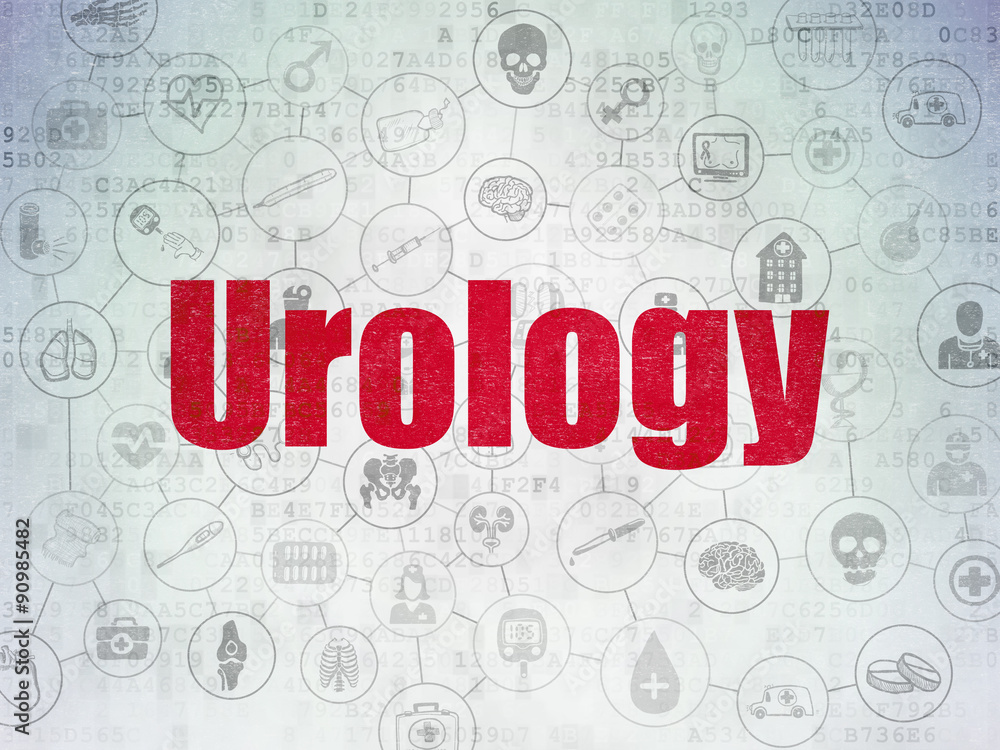 Health concept: Urology on Digital Paper background