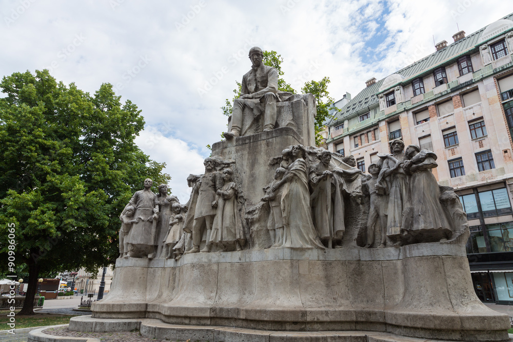 Mihály Vörösmarty Statue, Budapest, Hungary