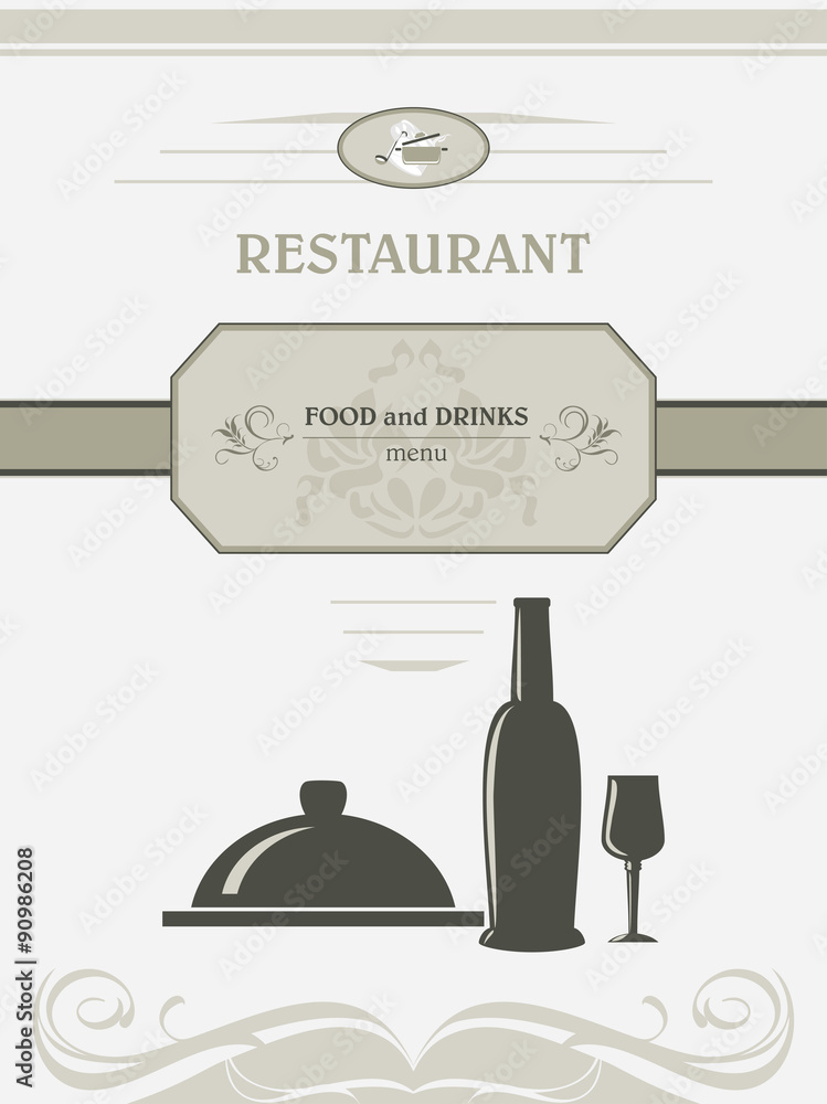 Obraz premium Restaurant menu. Title page for design