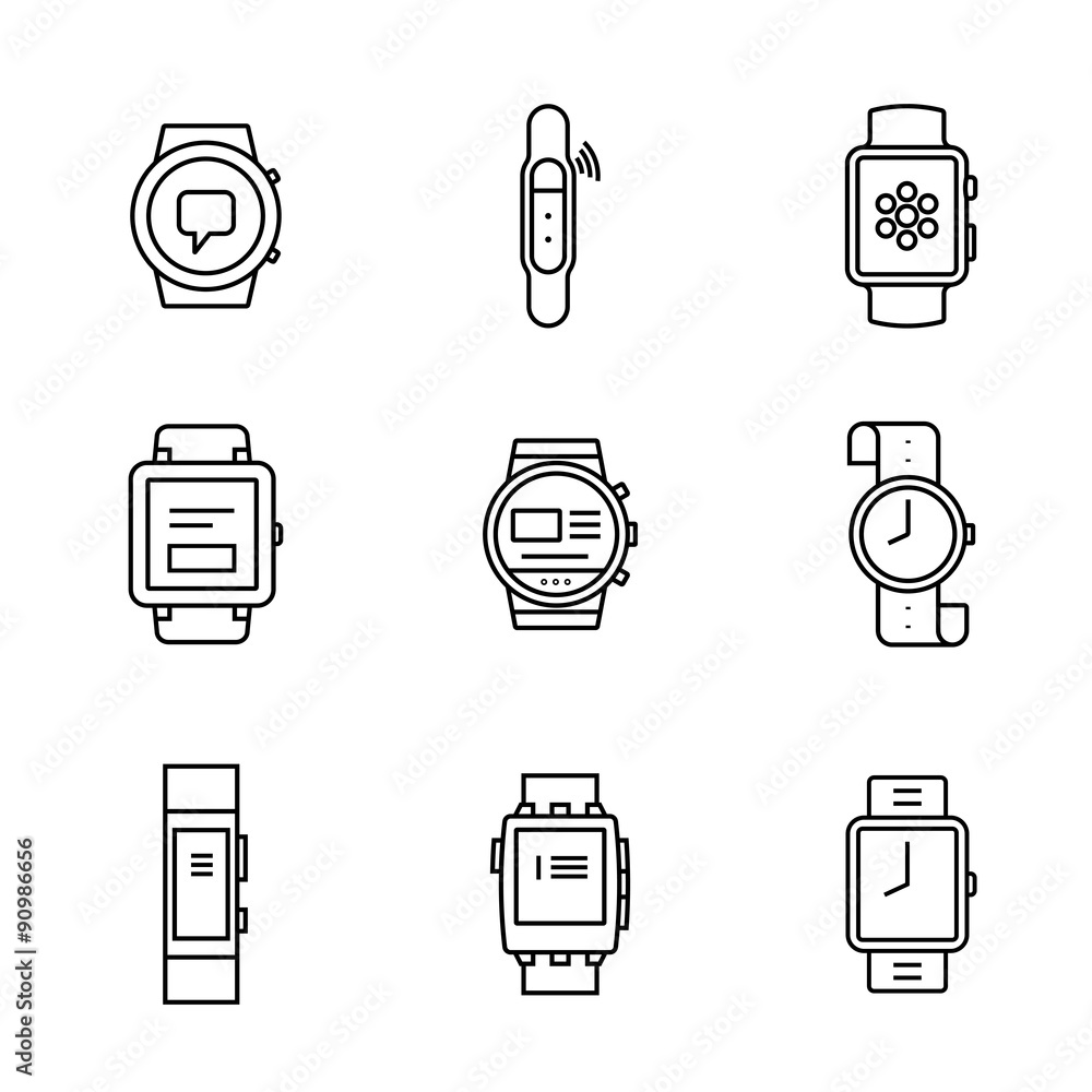 Wearable technology Stock Vector | Adobe Stock
