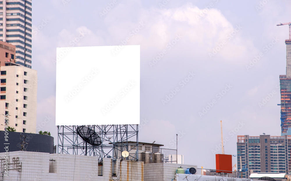 large blank billboard with city view background large blank billboard with city view background