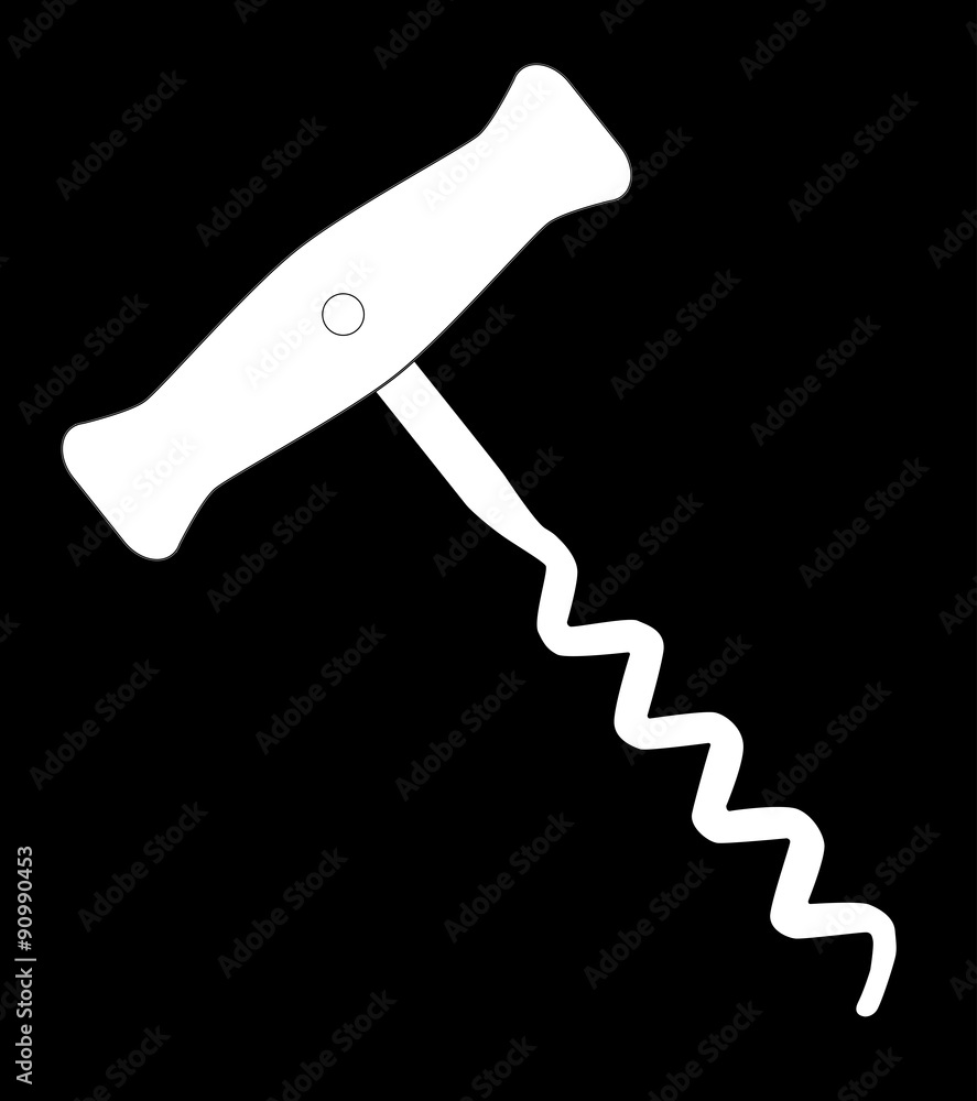 Corkscrew Over Black