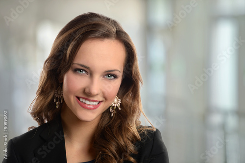 Young Businesswoman Smiling