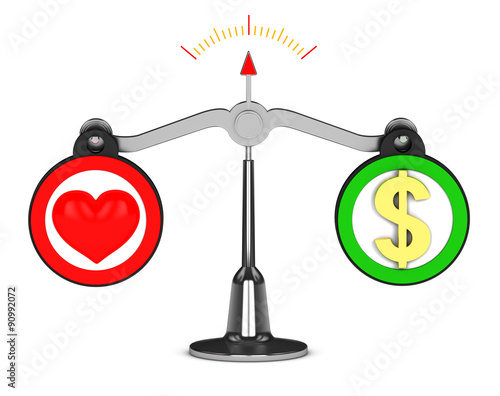 Принти на полотні Libra Love or Money