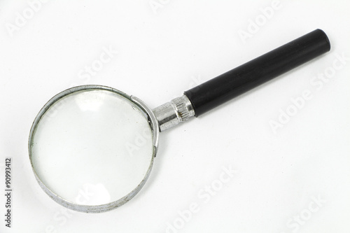 old Magnifier isolated on white background