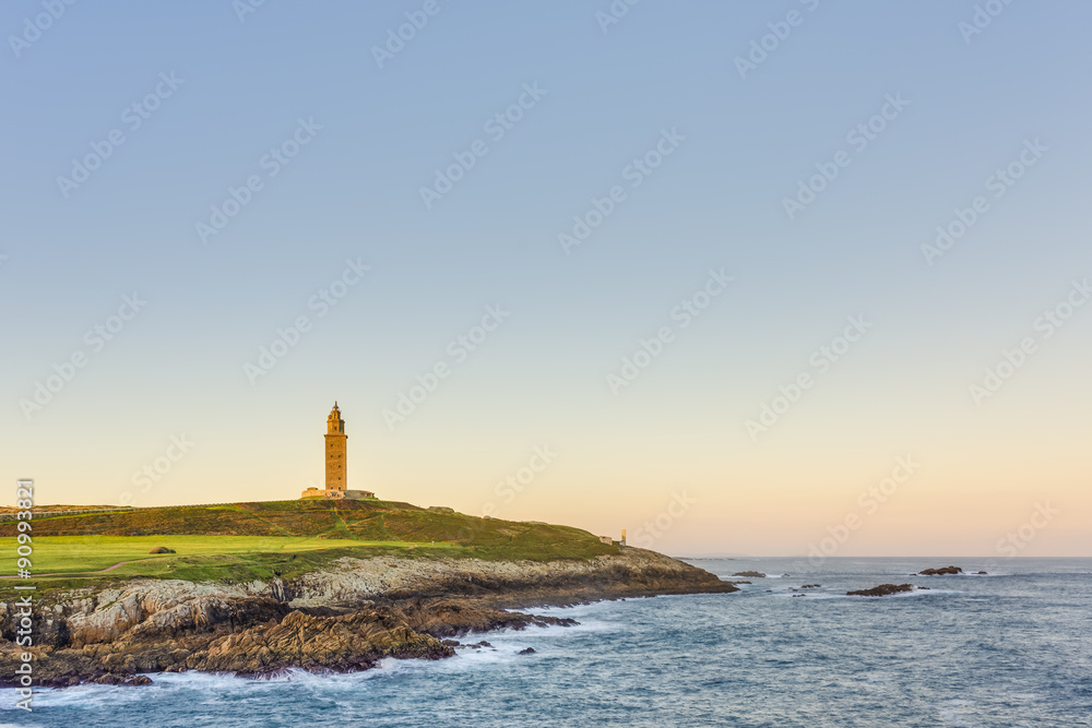 Tower of Hercules in A Coruna, Galicia, Spain. Tower of Hercules in A Coruna, Galicia, Spain.