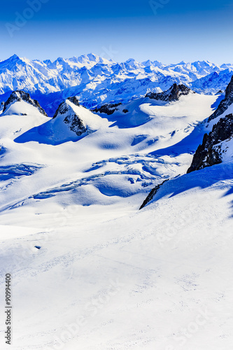 Fototapeta Mont Blanc , view from Aiguille du Midi